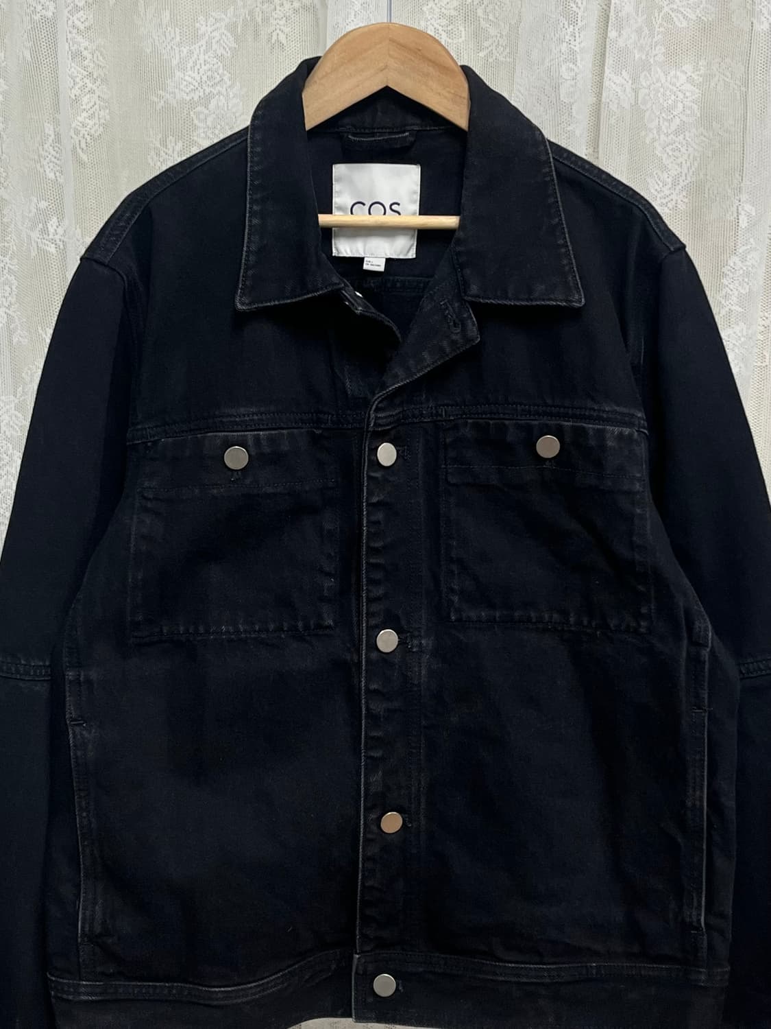 L) 코스 COS 데님 자켓 블랙 상품이미지3