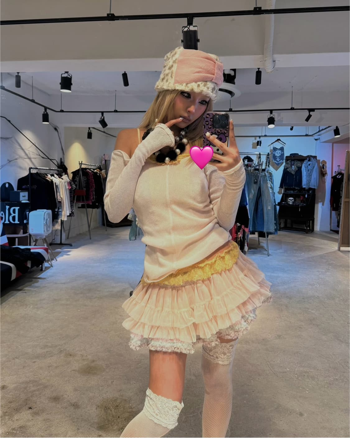 루즈핏 시스루 니트 상품이미지4