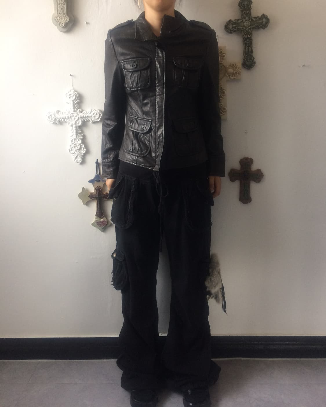 multi pocket leather jacket 상품이미지6