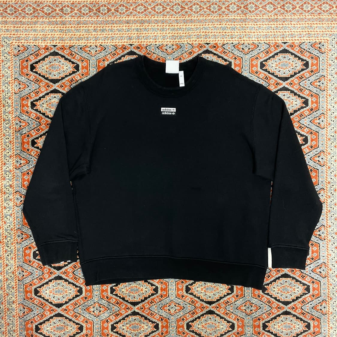 아디다스 오리지널 블랙 크롭 맨투맨 남성2XL 상품이미지1