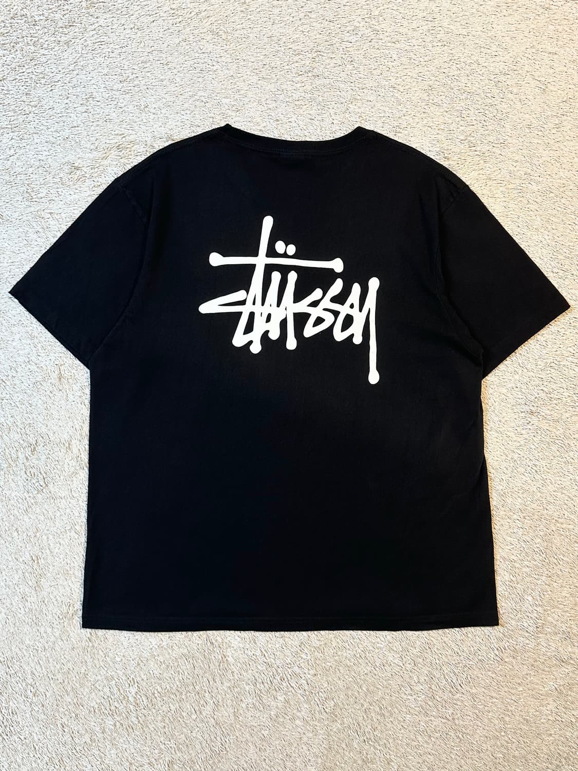 스투시 STUSSY 베이직 로고 반팔 티셔츠 블랙 상품이미지1
