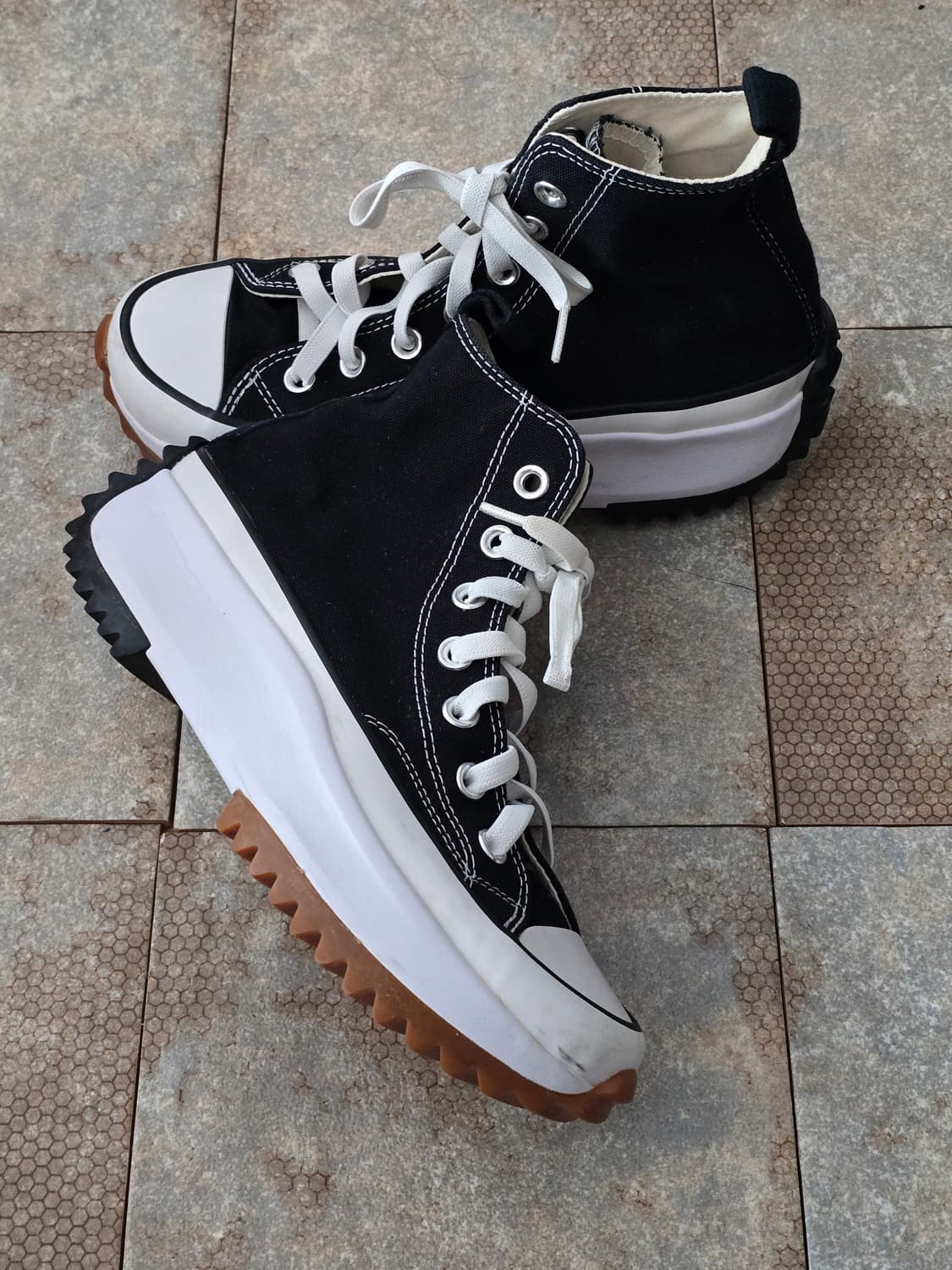 (225)컨버스 런스타 하이크 하이 검흰  상품이미지7