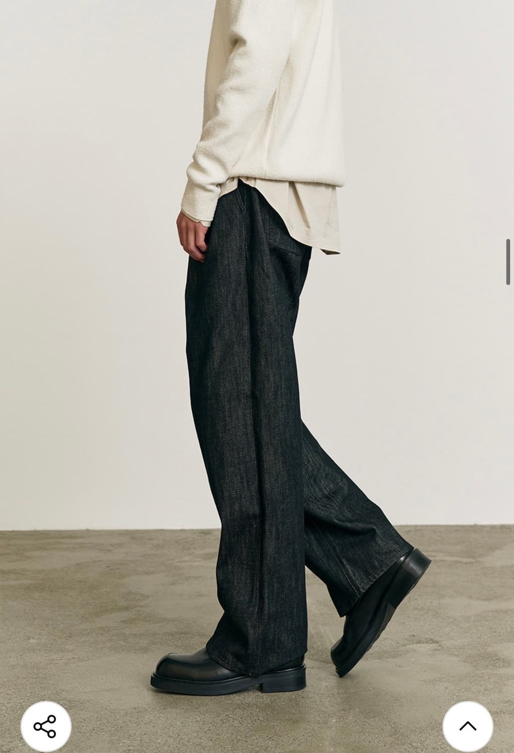 [정가 15만원] 포트너스 블랙 와이드진 30-31 상품이미지4