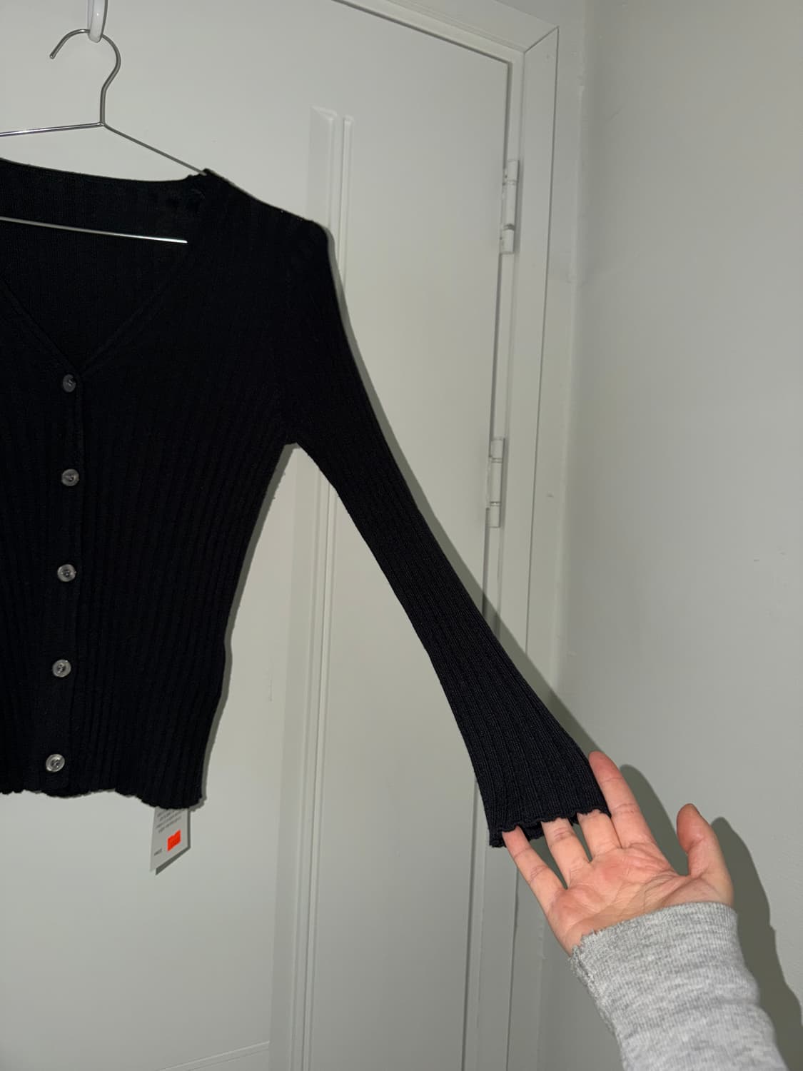 일본빈티지 울 블랙 가디건 상품이미지4
