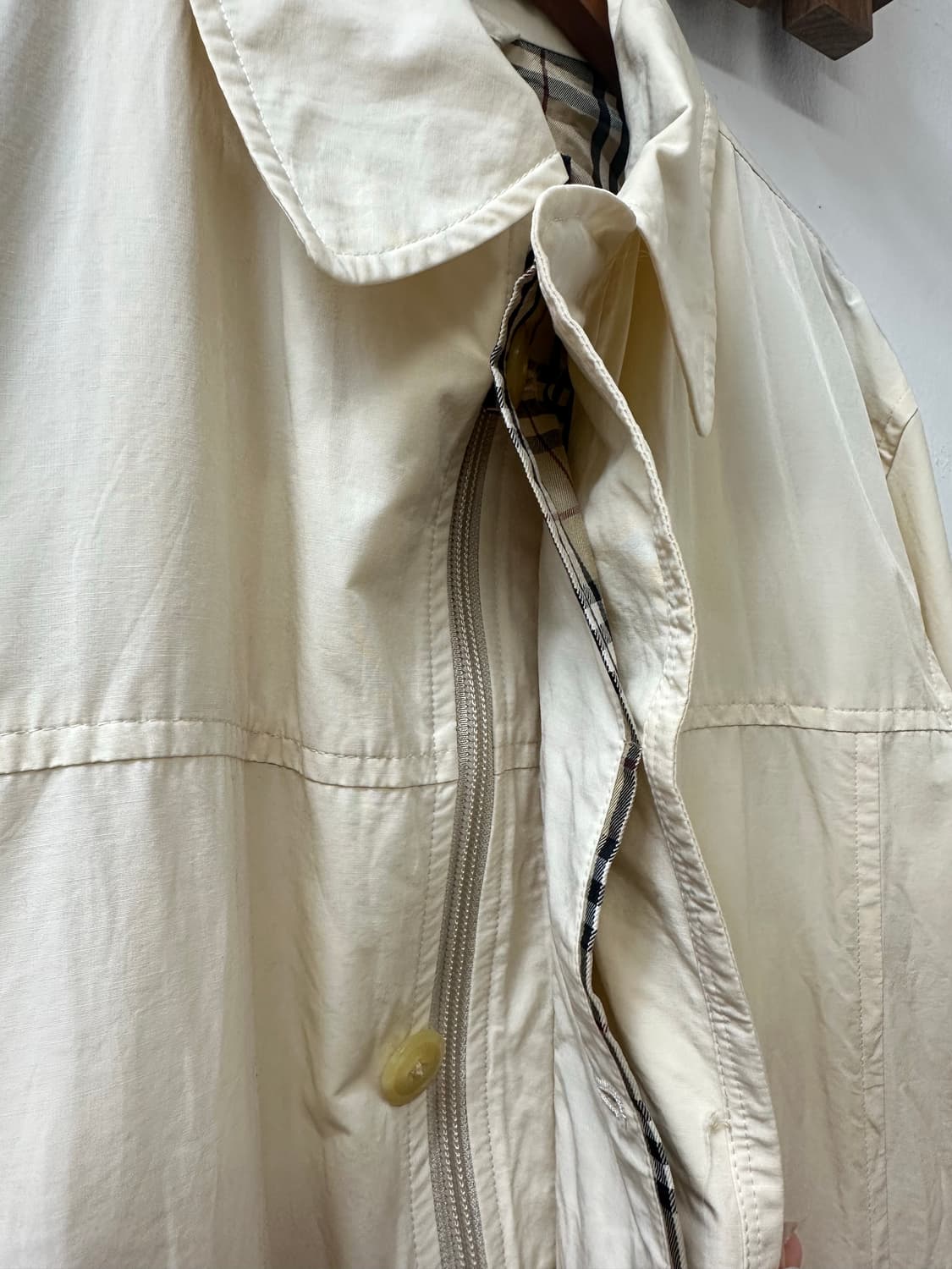 Burberry 버버리 클래식 베이지 코튼 하프 코트 자켓 상품이미지2