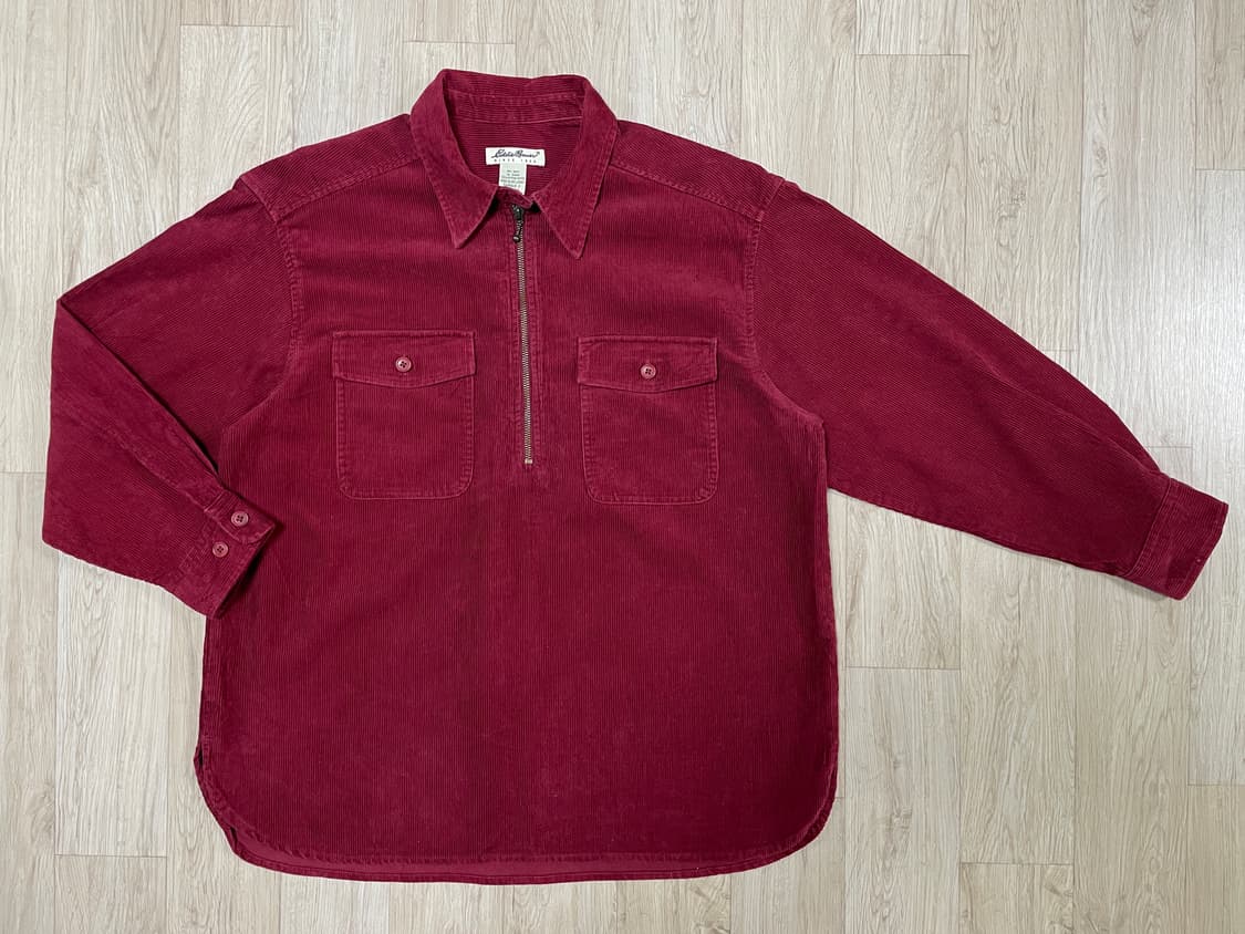 100) 90s 에디바우어 코듀로이 아노락셔츠(민트급)RRL&LVC&폴로 상품이미지1