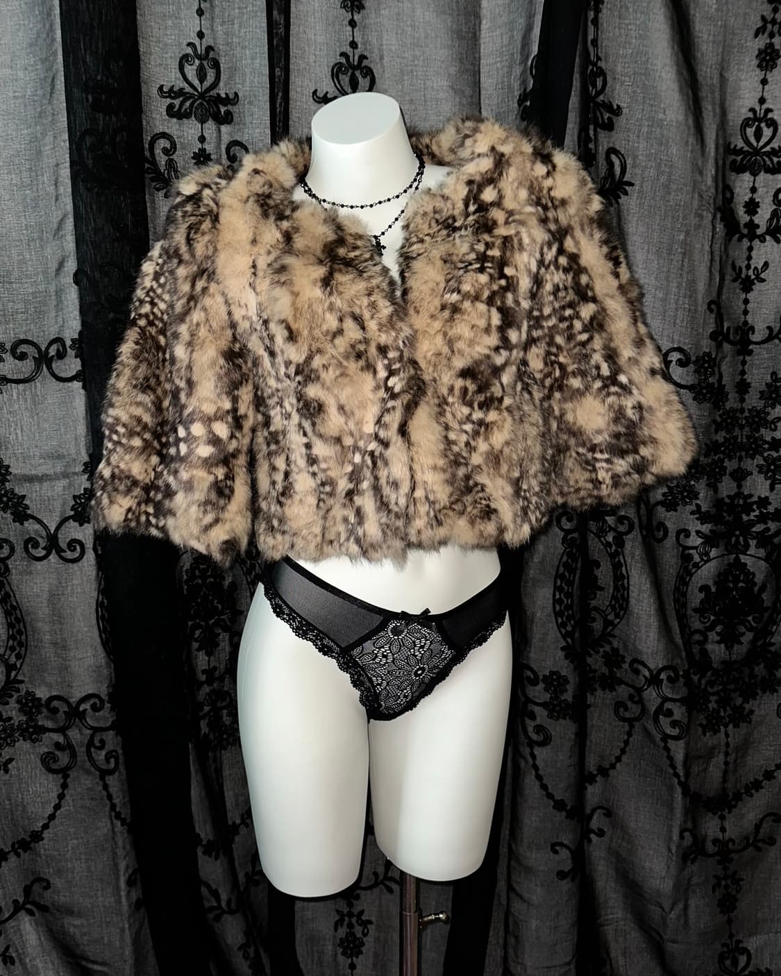rabbit fur short jacket 상품이미지3