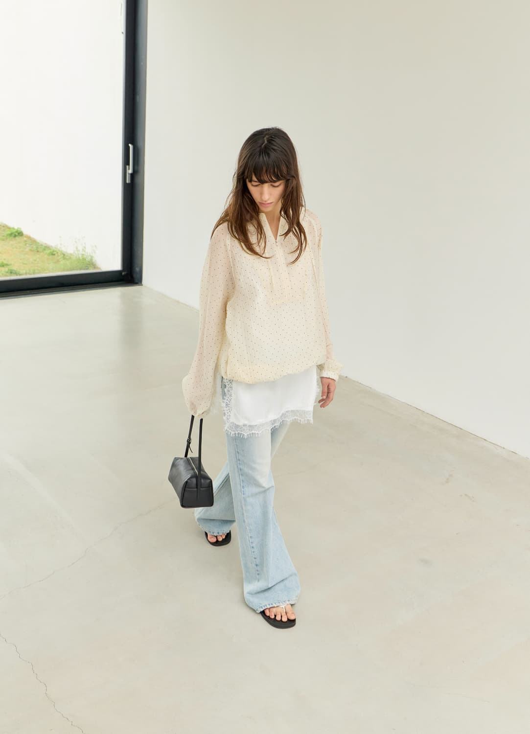 르바 Dot Bubble Hoody Anorak - Cream Butte 상품이미지3