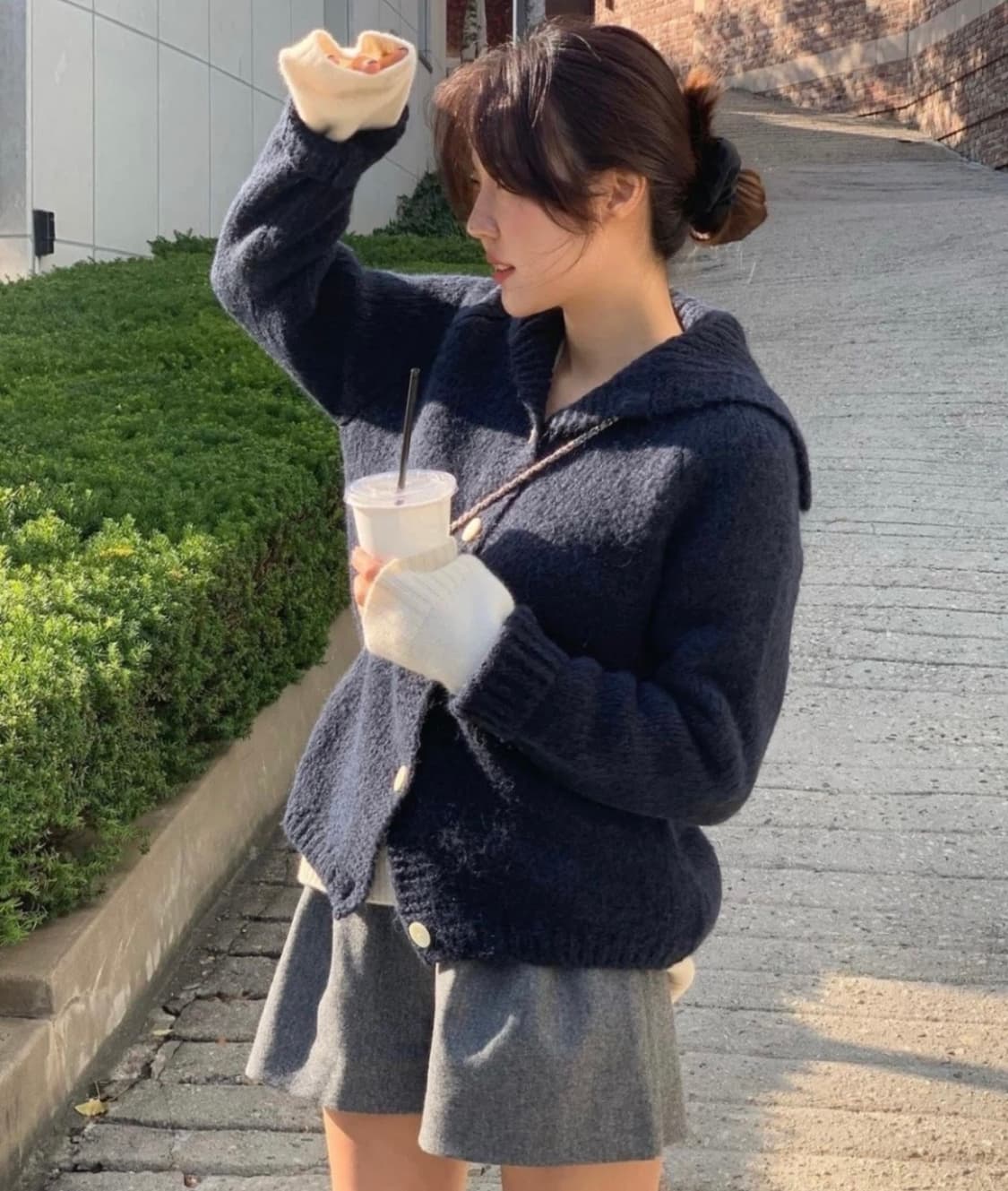 타낫 카라 니트 자켓 상품이미지1