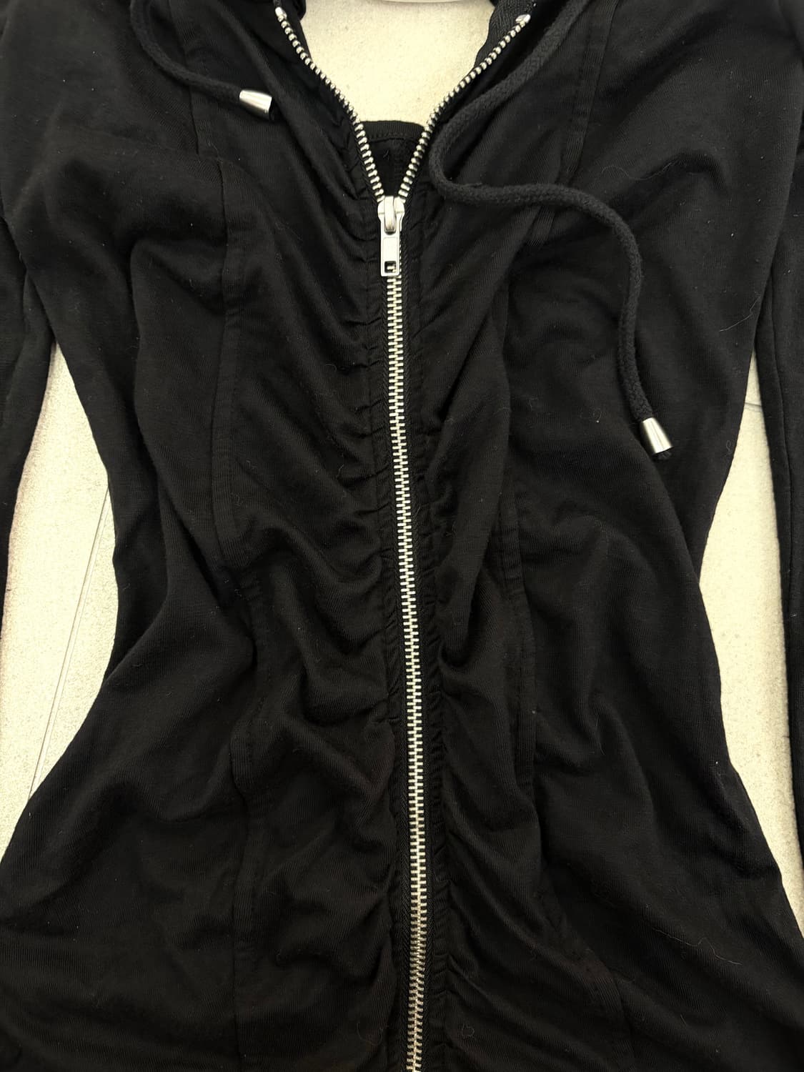 셔링 백포인트 투웨이 후드집업 상품이미지2