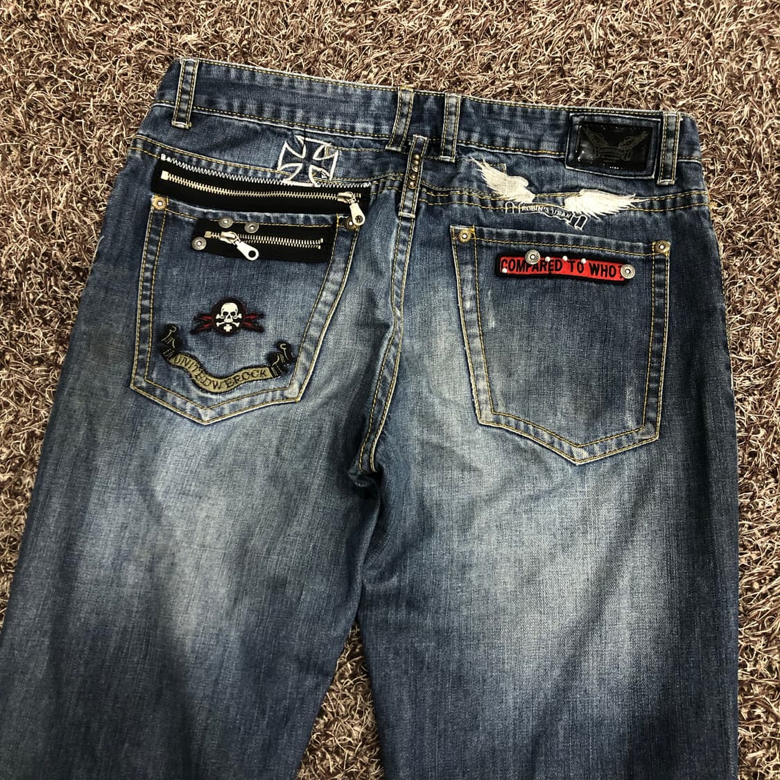 로빈스진 Y2k 와이드 데님 팬츠 상품이미지2