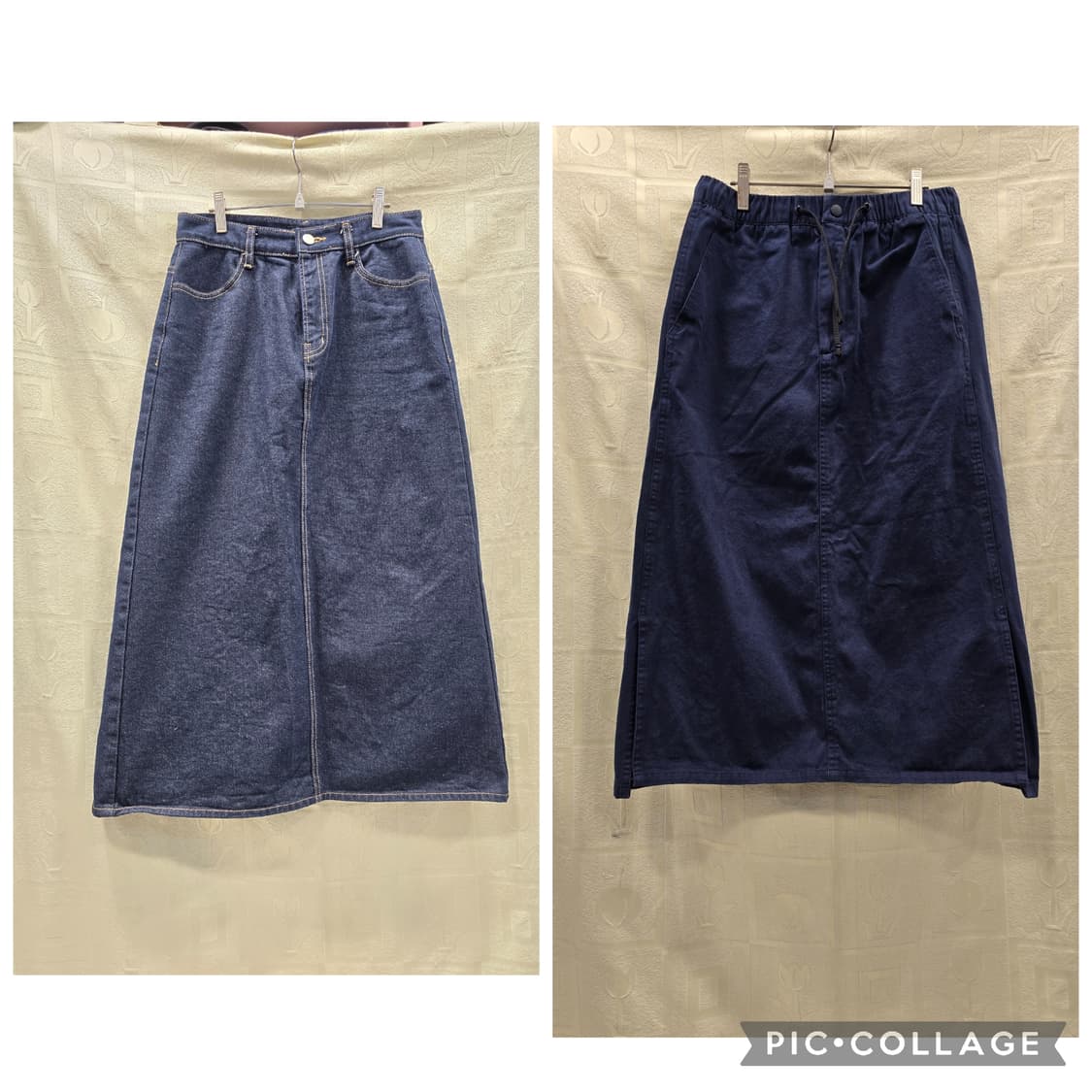 쓰리쿼터 하이드아웃  데님롱스커트 면롱스커트  27~28 상품이미지1