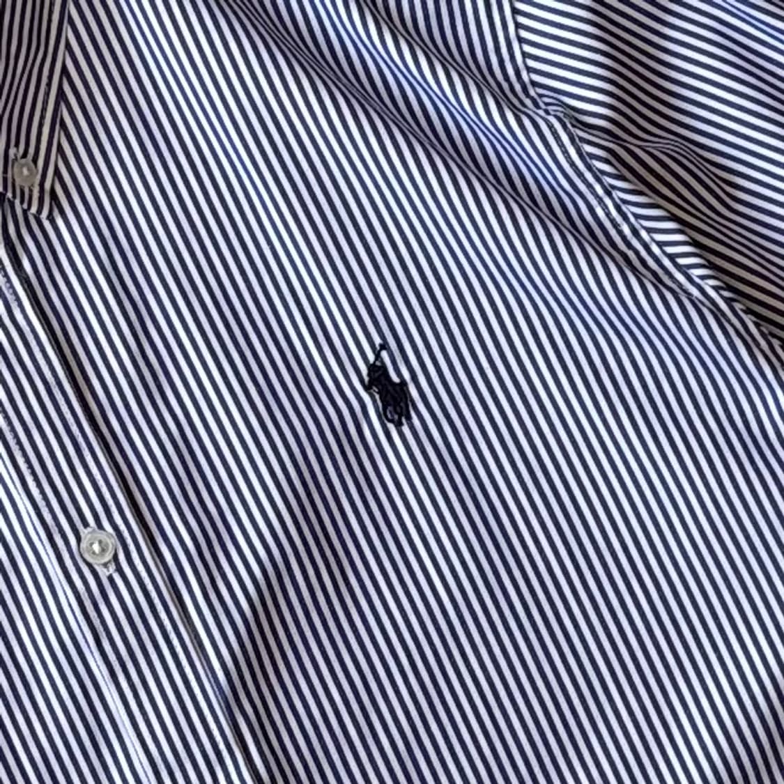 [M/100] 신형 폴로 랄프로렌 네이비 스트라이프 셔츠 상품이미지5