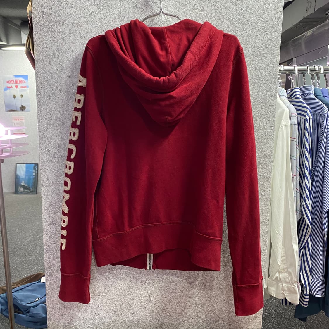 아베크롬비 앤 피치 암로고 버건디 후드집업 B4609 상품이미지4