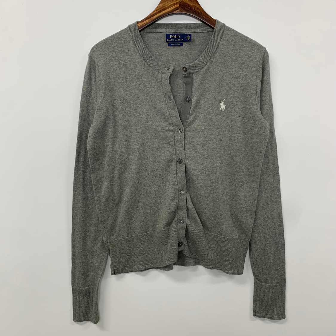 폴로 랄프로렌 피마코튼 그레이 니트 가디건 상품이미지2