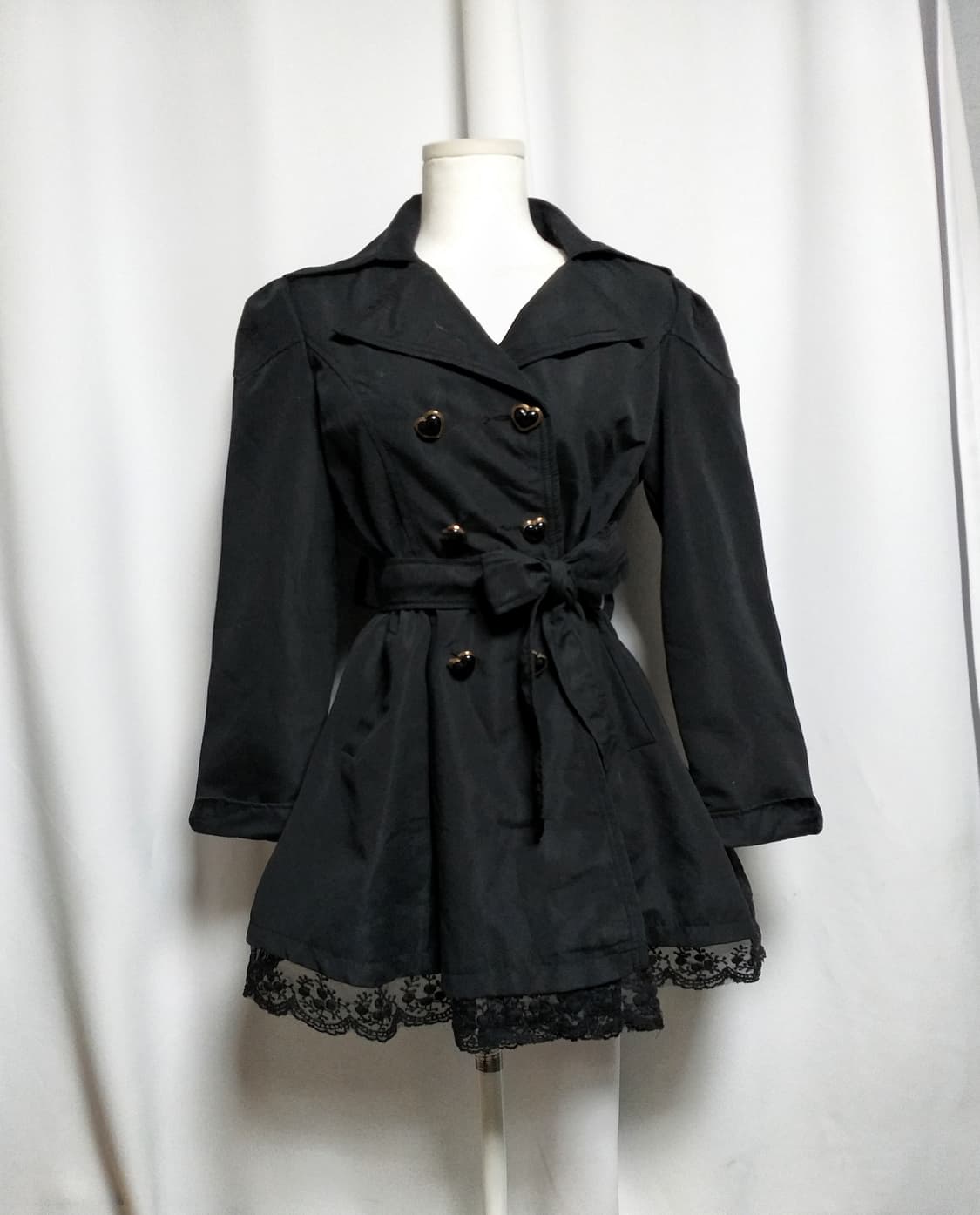 양산형지뢰계 트렌치코트원피스 달천 대장 히메갸루 로맨틱 핀터깔 로리타펑크 상품이미지1