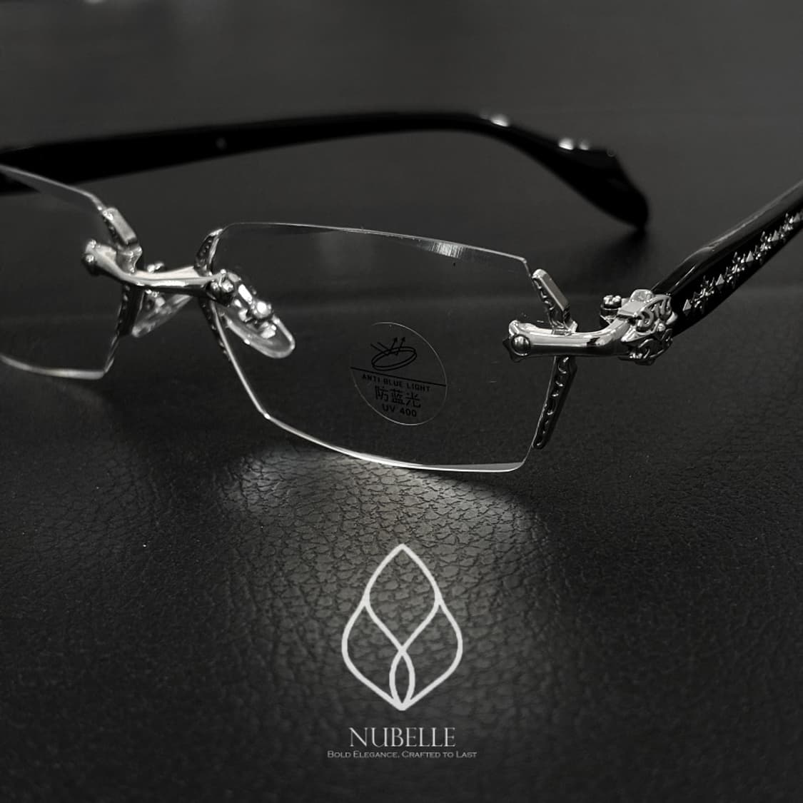 🌗 Cross rimless glasses / 크로스 긱시크 무테안경 상품이미지5