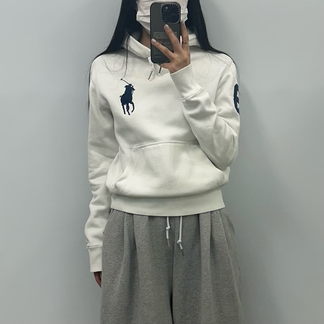 폴로 랄프로렌 빅포니 화이트 후드티  상품이미지1