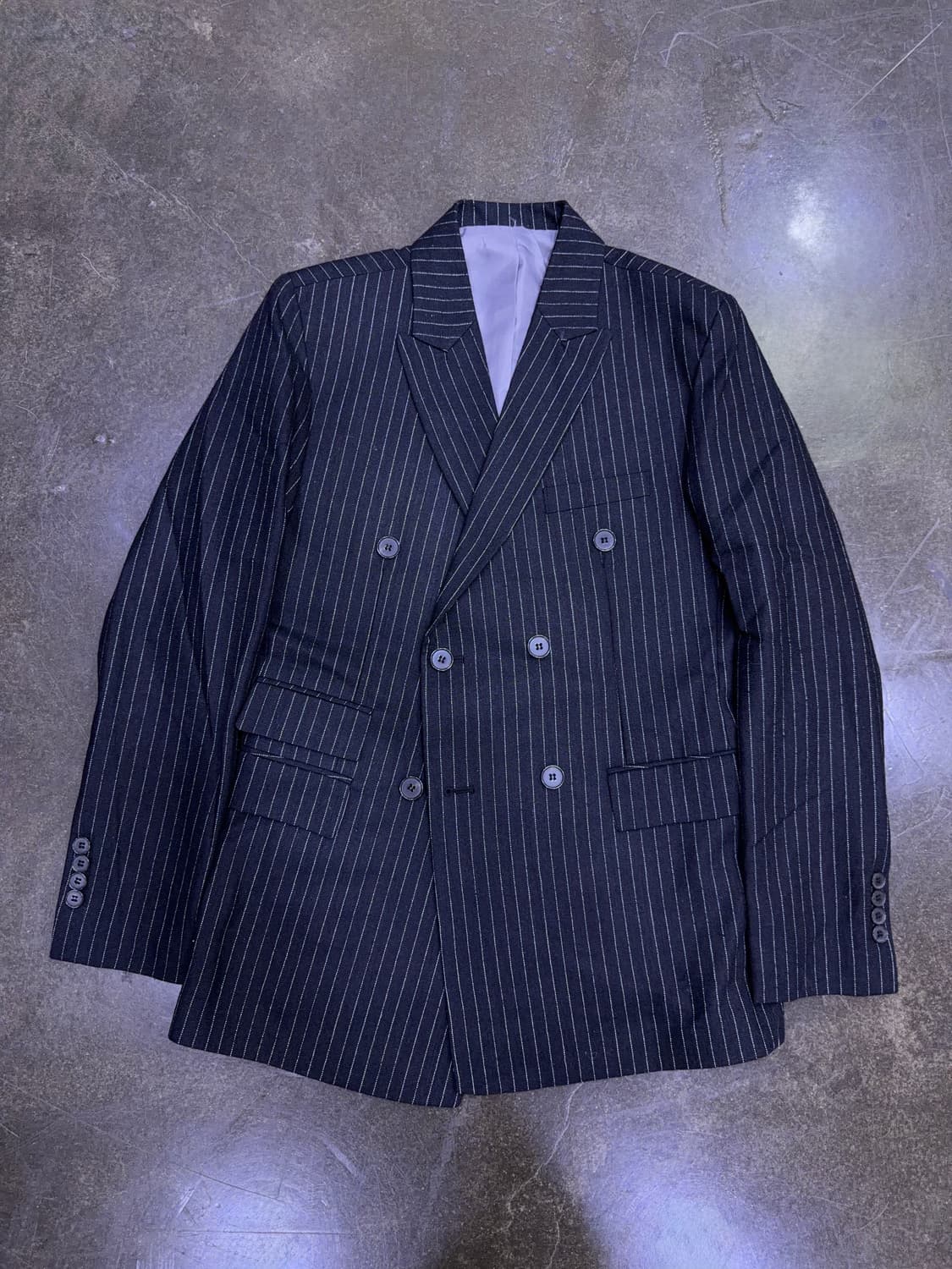 마스2 클래식 스트라이프 더블 블레스트 수트 셋업 46 M 상품이미지2