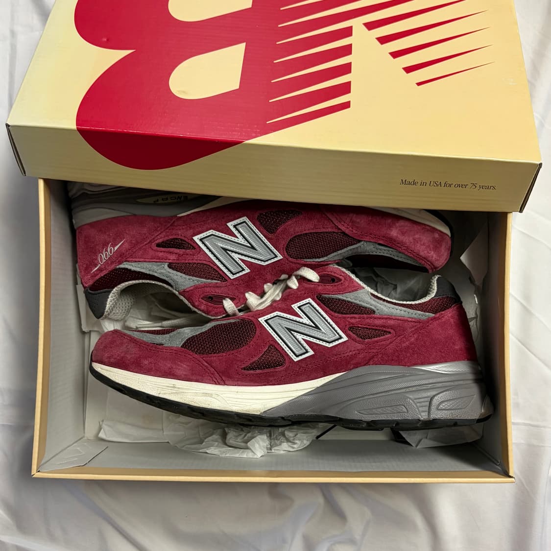 [285] 뉴발란스 990v3 메이드 인 USA 스칼렛 마블헤드 상품이미지1
