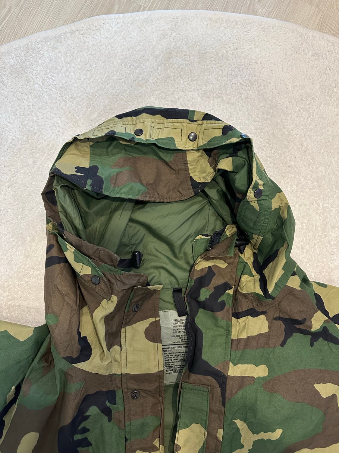 미군 오리지널 ECWCS Gen I 파카 / 99년 우드랜드 카모플라쥬 상품이미지8