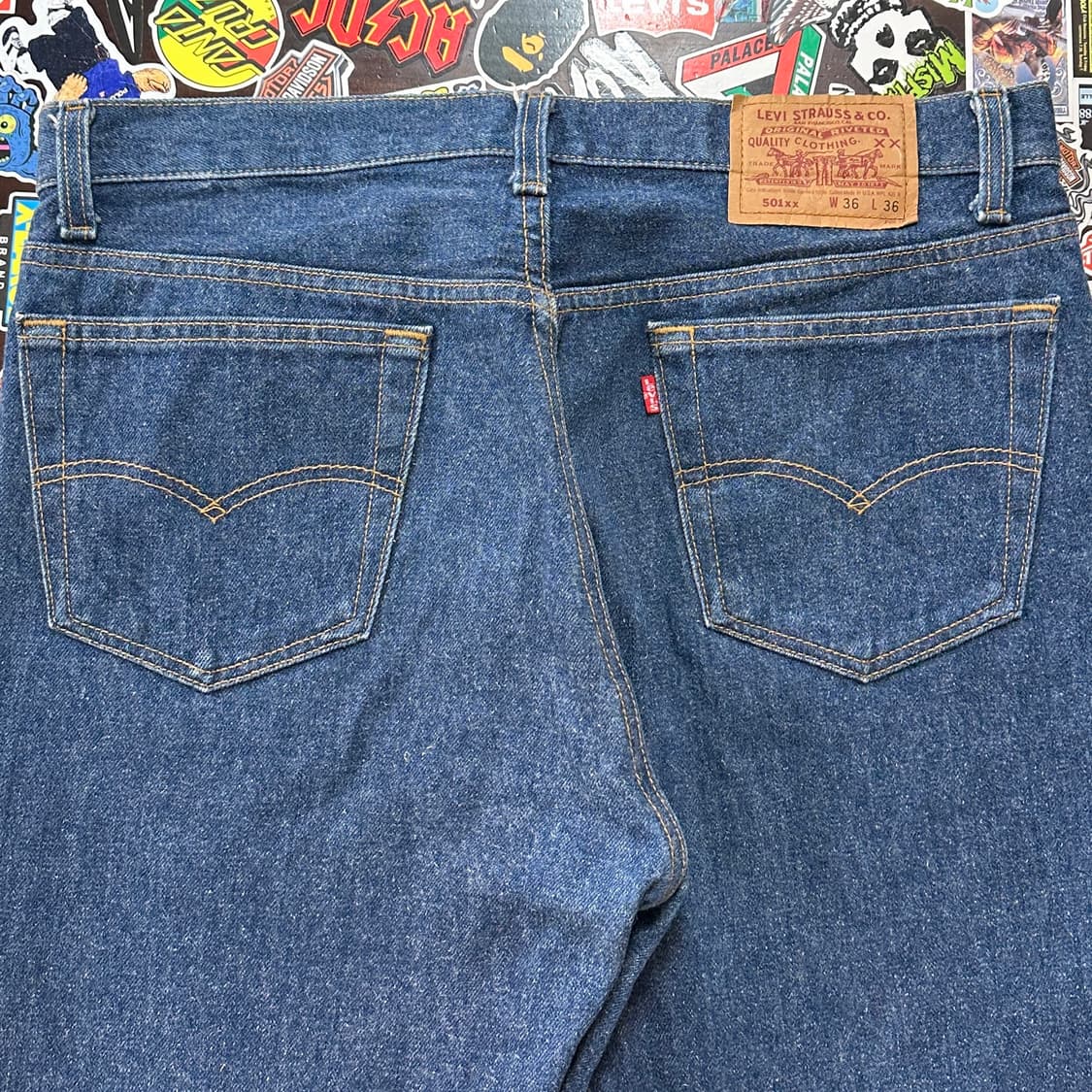 90s USA 리바이스 501XX STF 블루 진 데님 팬츠 34 상품이미지3