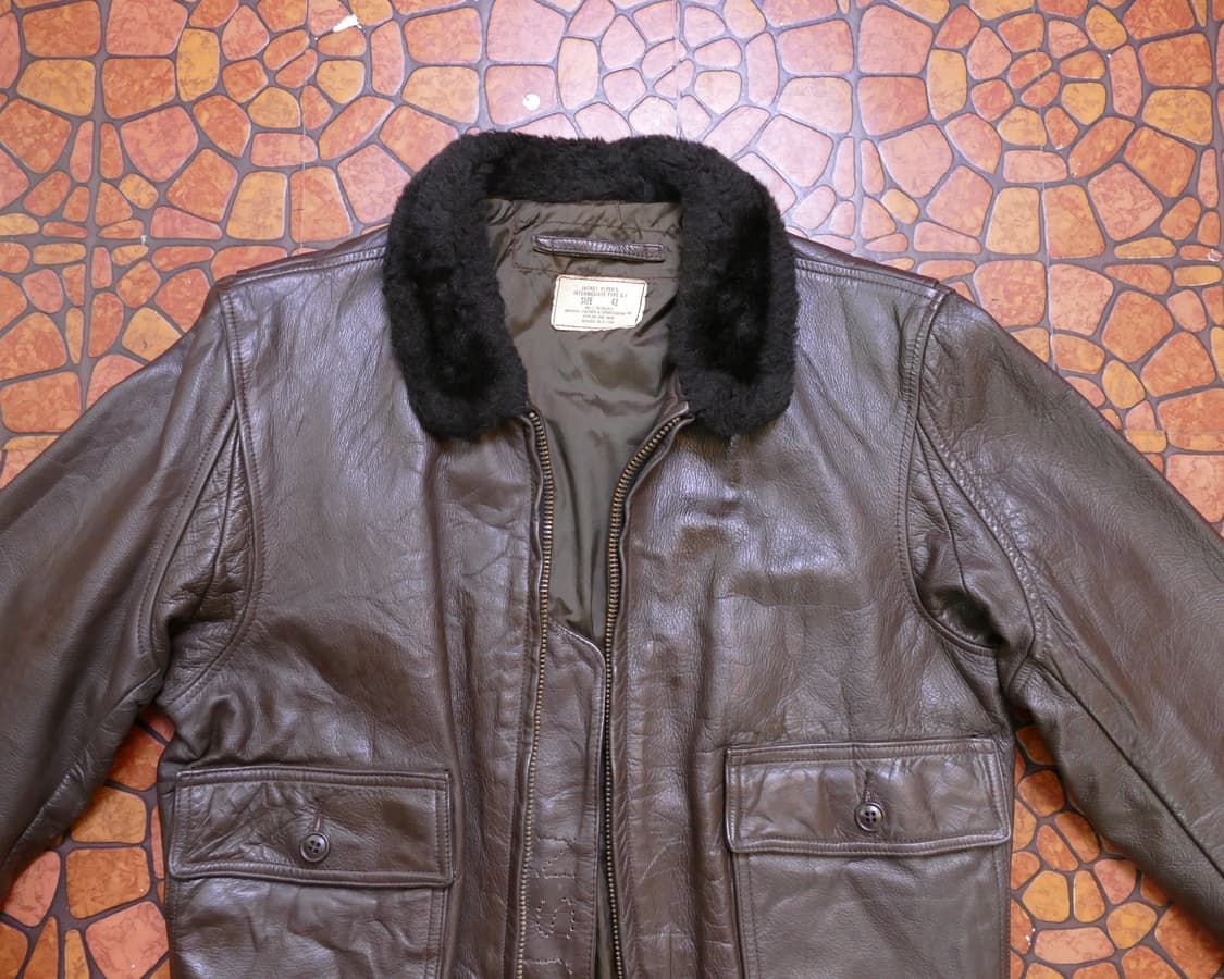 [L] 1976년 미해군 US Navy G-1 플라이트 자켓 오리지널 상품이미지2