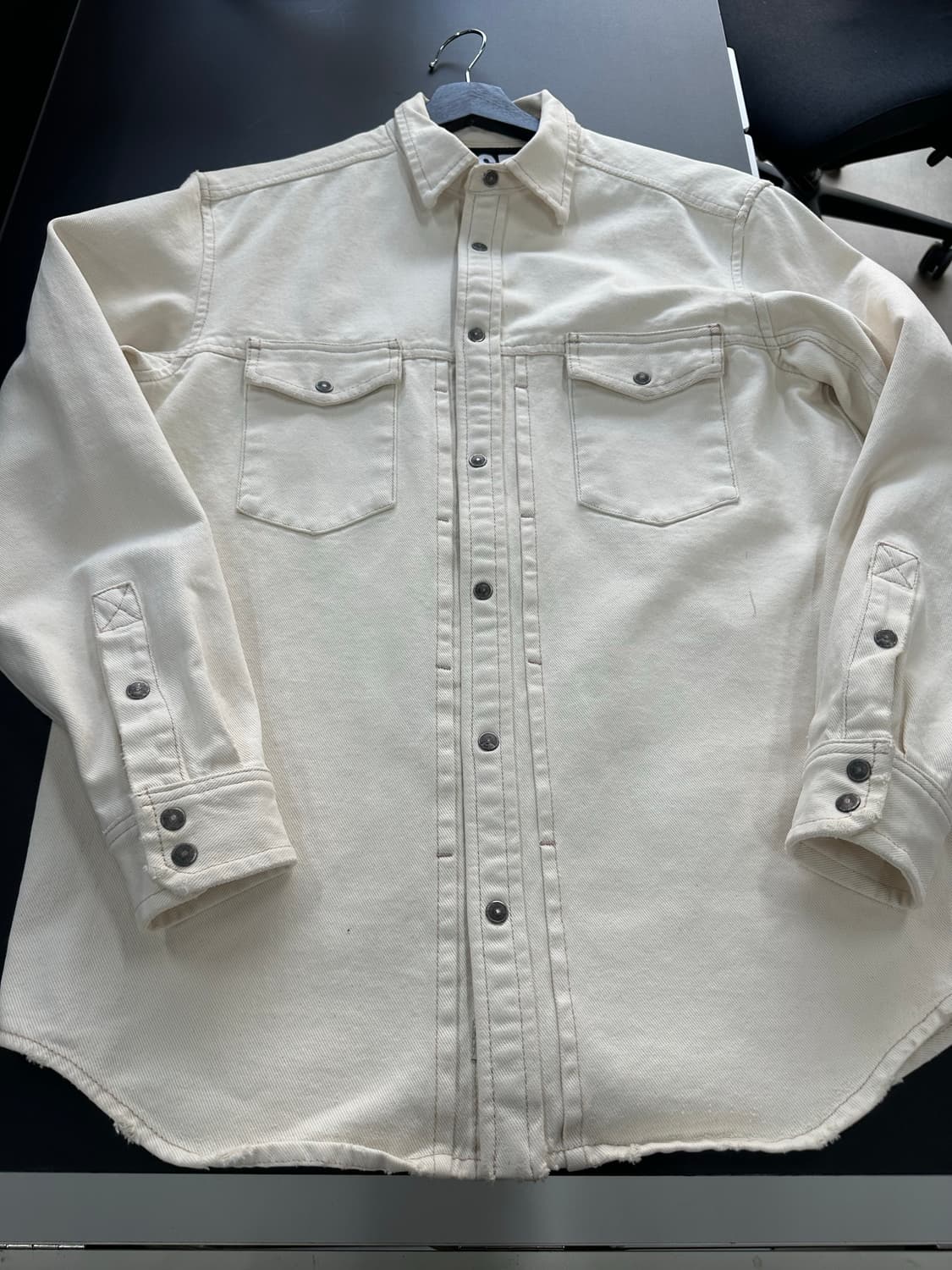 디젤 코튼 웨스턴 셔츠 화이트 상품이미지5