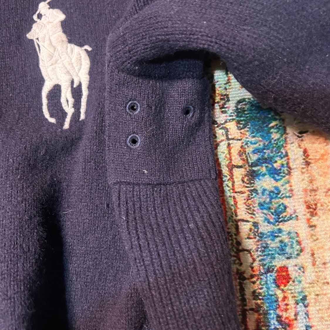 [M] 폴로 랄프로렌 유니온잭빅포니 램스울 니트 집업 상품이미지9