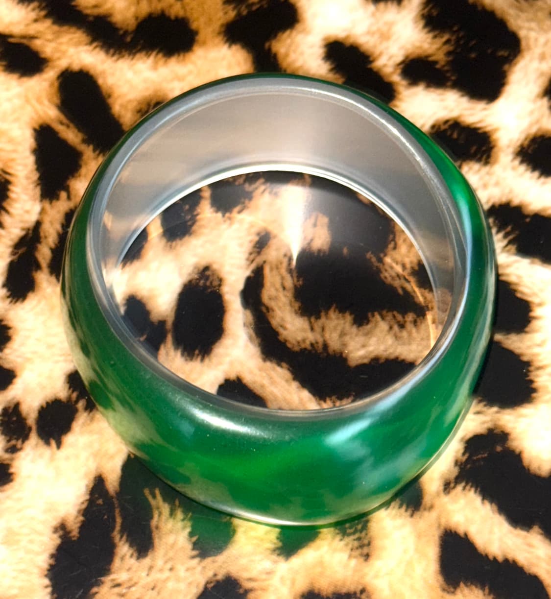 일본 헤이세이 갸루 그린 글로시 뱅글 팔찌 상품이미지3