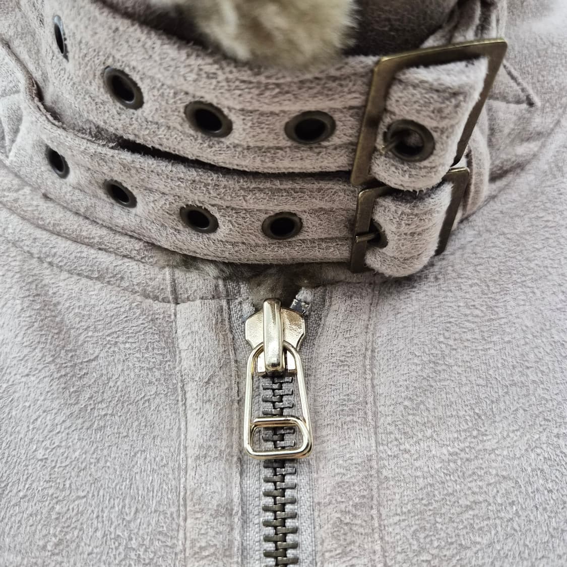 VAN 반 스웨이드 무스탕 자켓 아이보리 남성 M 상품이미지4