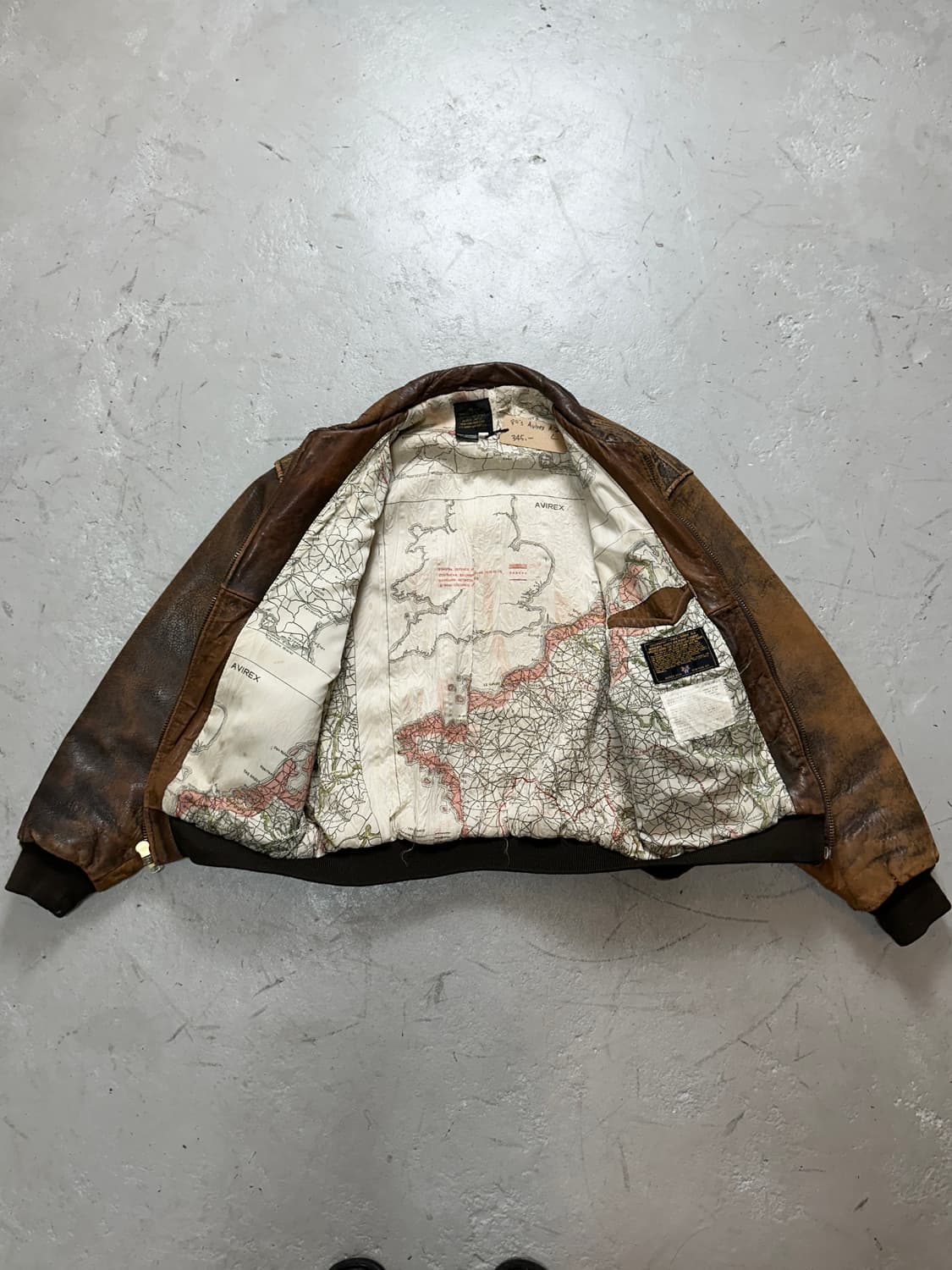 90's OG 아비렉스 레더 A-2 자켓 빈티지 레더 봄버 자켓 상품이미지5