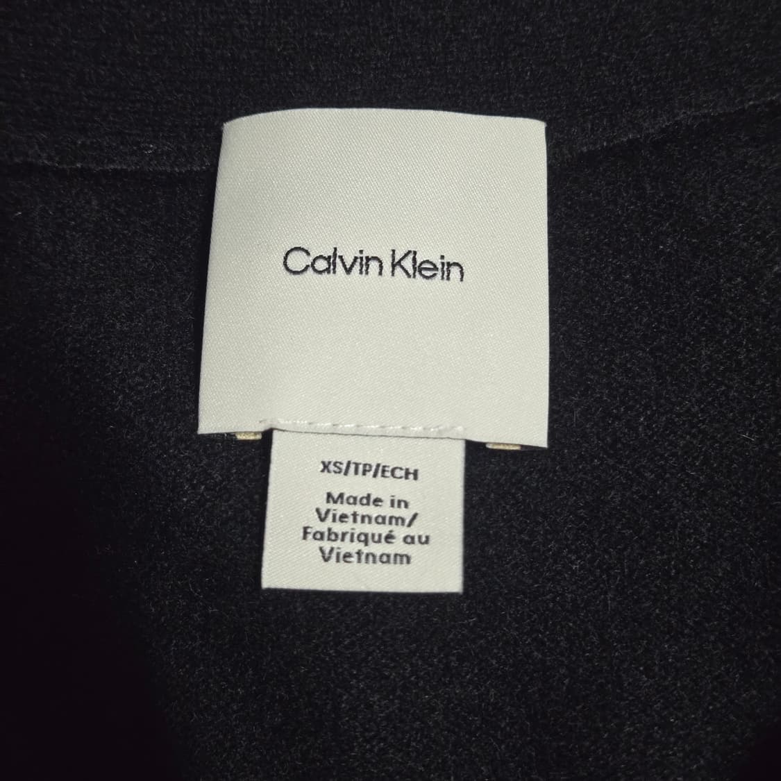 캘빈클라인 유니섹스 롱슬리브 캐시미어100 가디건 블랙(XS사이즈) 상품이미지3