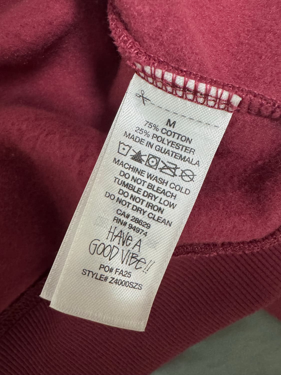 스투시 후드집업 서울 버건디 상품이미지3