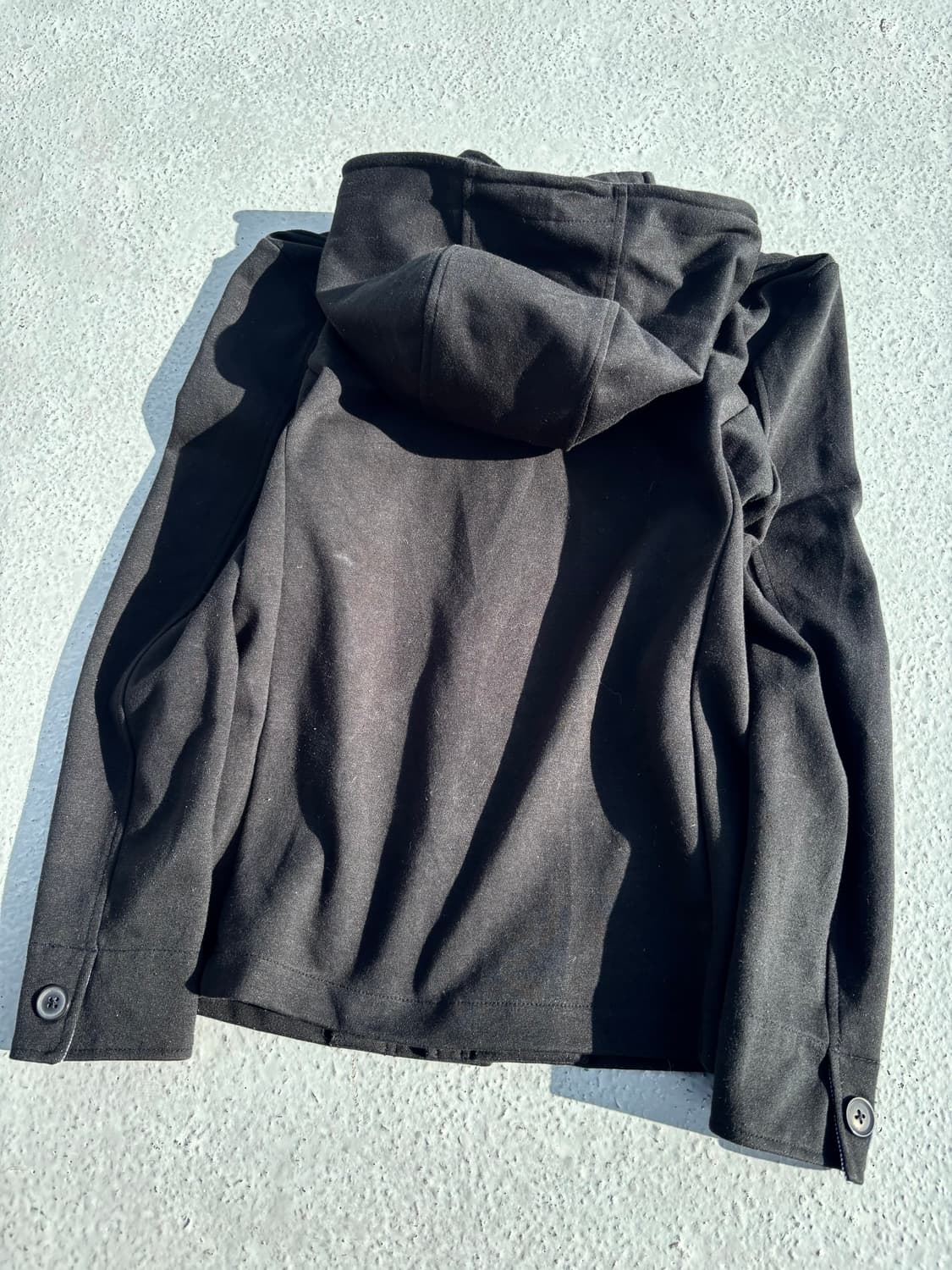 “Vintage”Minimal Design Black Hoodie Zip 상품이미지9