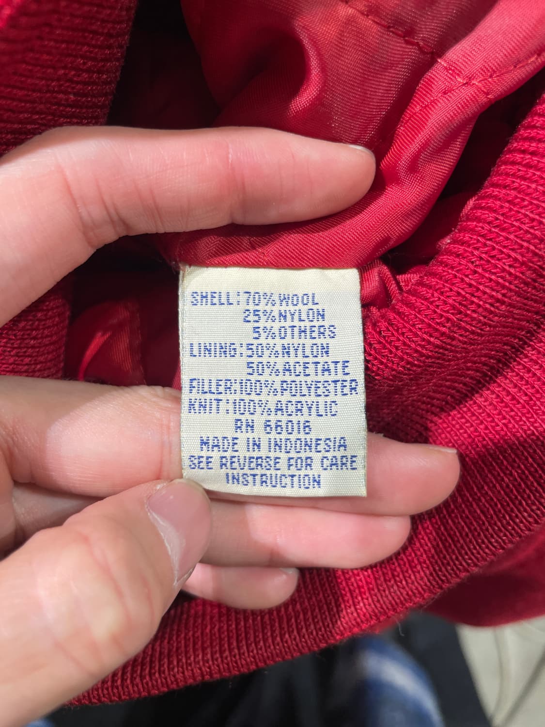 아비렉스 레드 usa 앰블럼 봄버 핏 울 바시티 자켓 상품이미지8