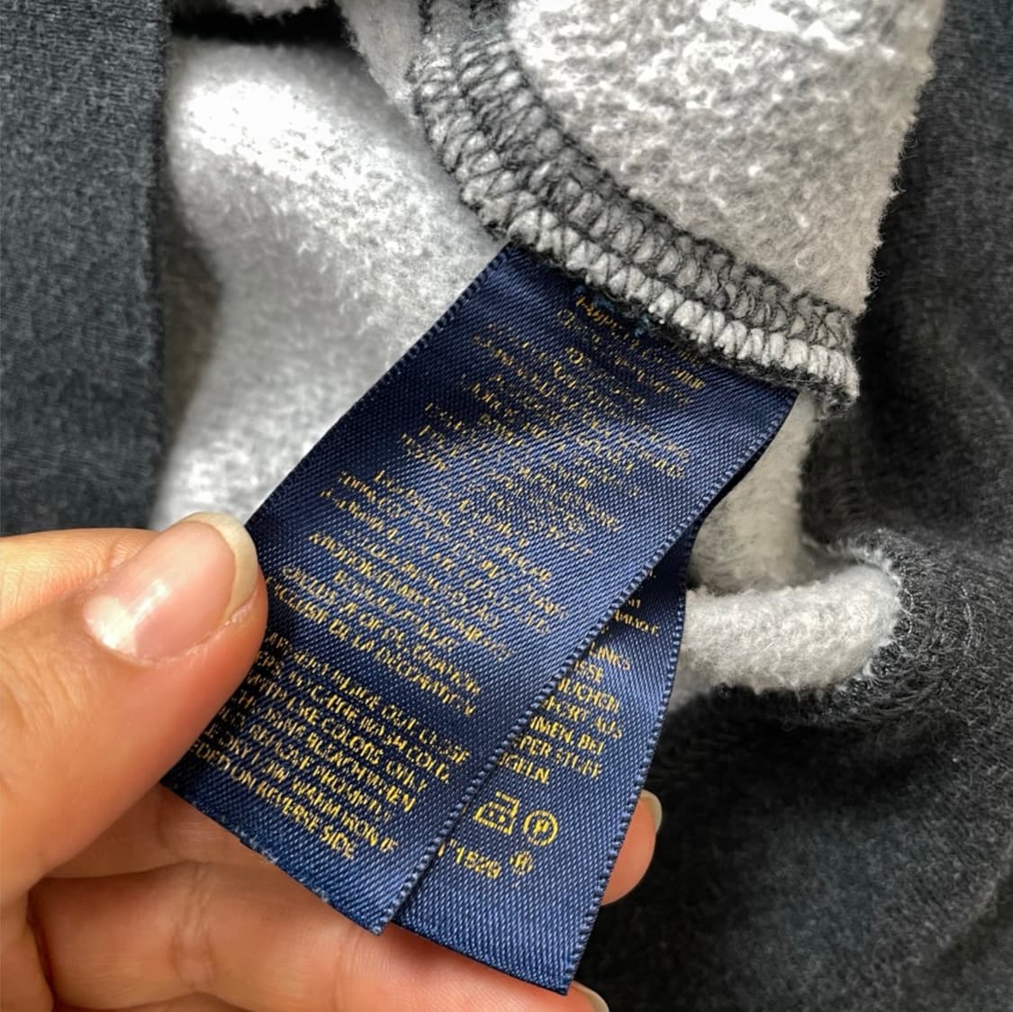 폴로 랄프로렌 차콜 포니자수 후드집업 L(14-16) 상품이미지3