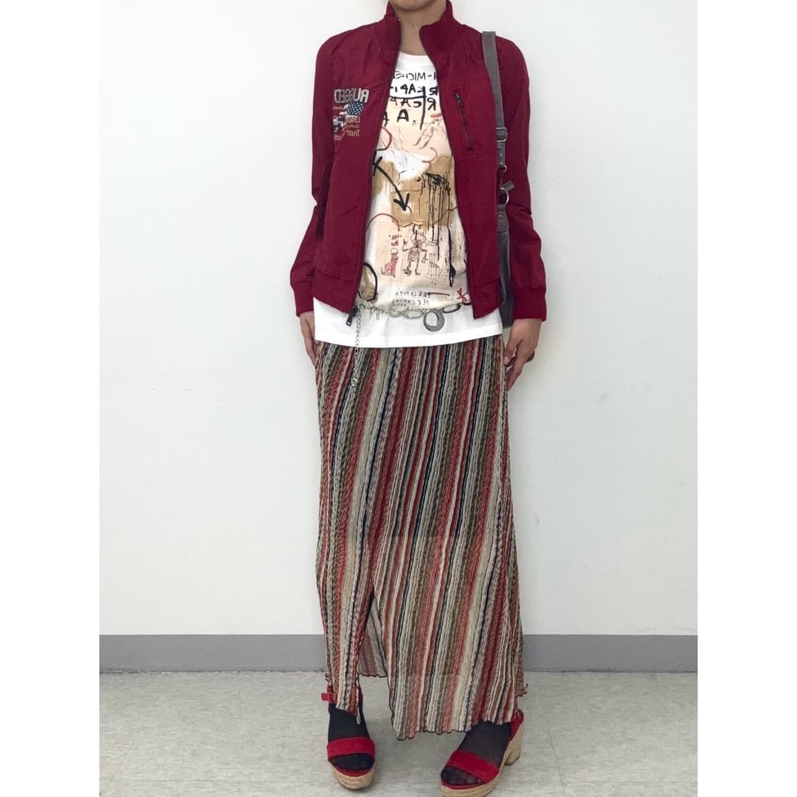 빈티지 레드 유틸리티 워크웨어 집업 자켓 y2k 상품이미지3