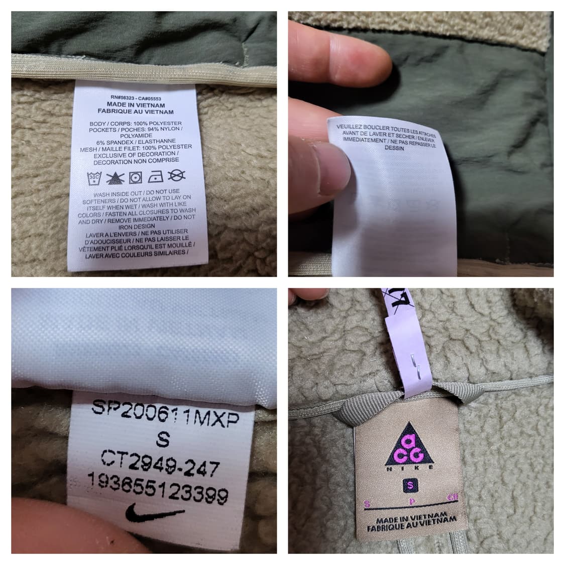 (US S) 나이키 ACG 마이크로플리스자켓 상품이미지9