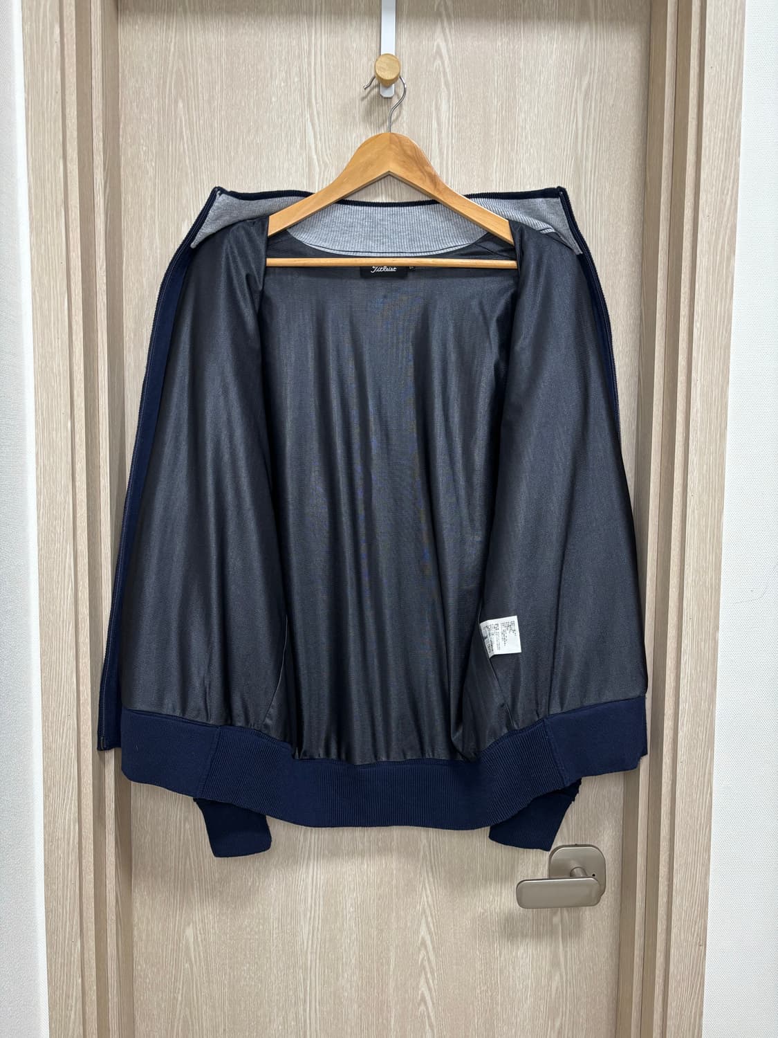 22FW)타이틀리스트 골프 방풍니트집업LL/100~105/네이비 상품이미지3