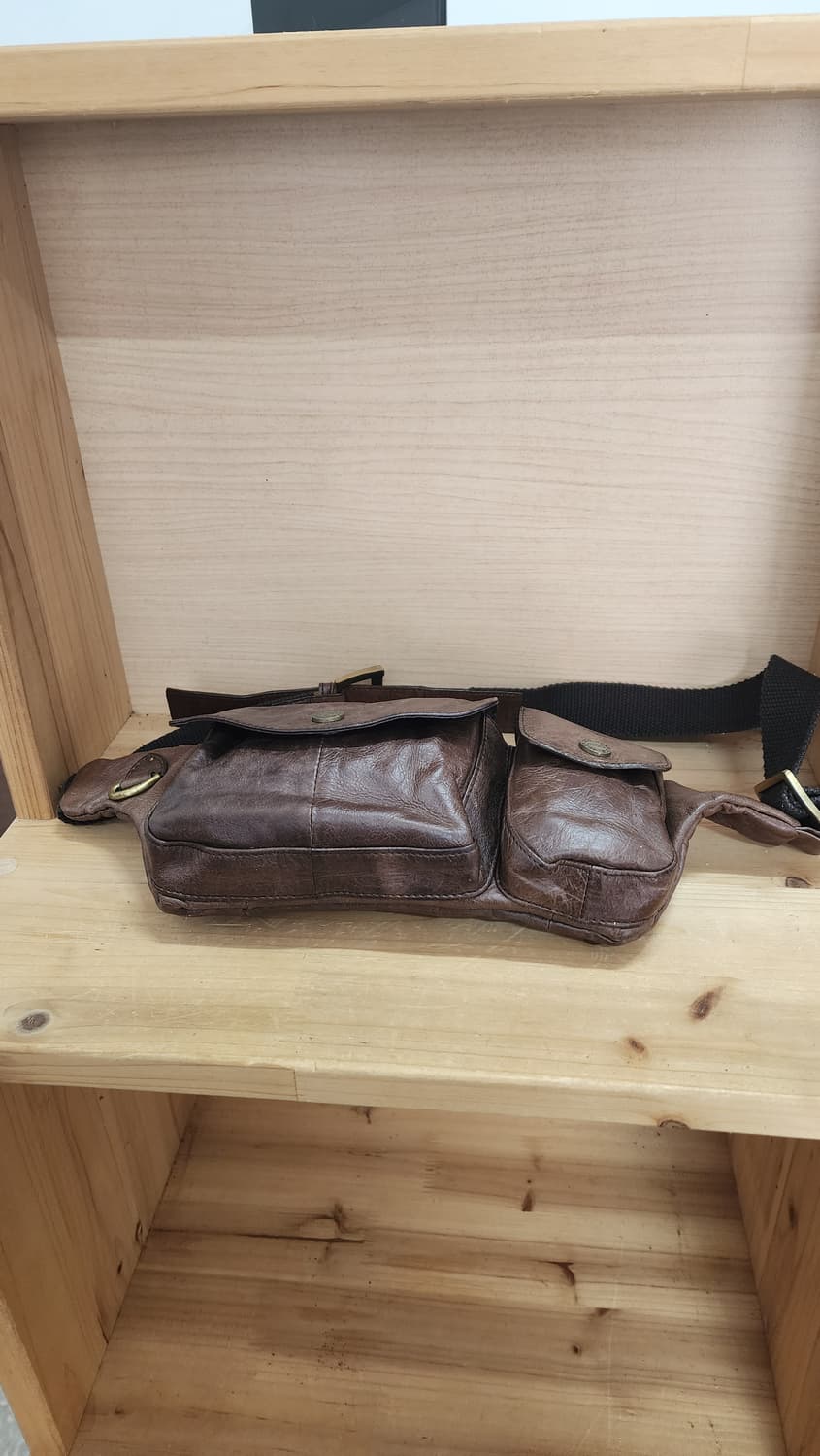 빈티지 브라운 가죽 웨이스트백 힙색 상품이미지3