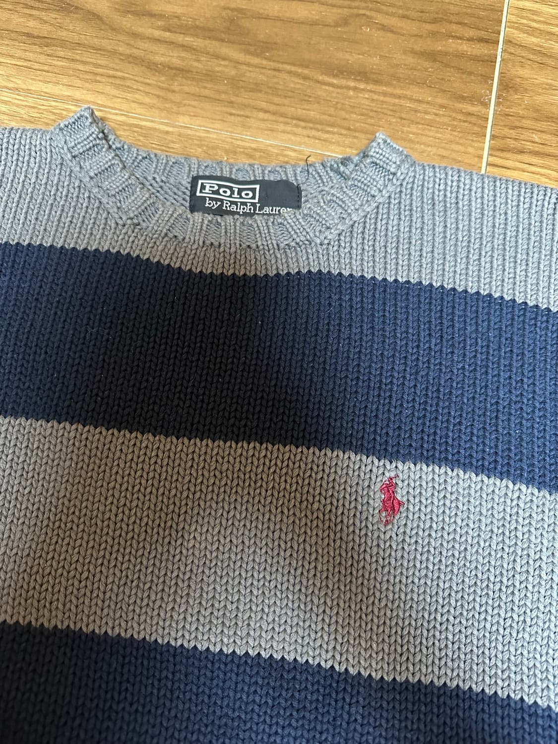 빈티지 폴로 스트라이프 니트 라디 상품이미지3