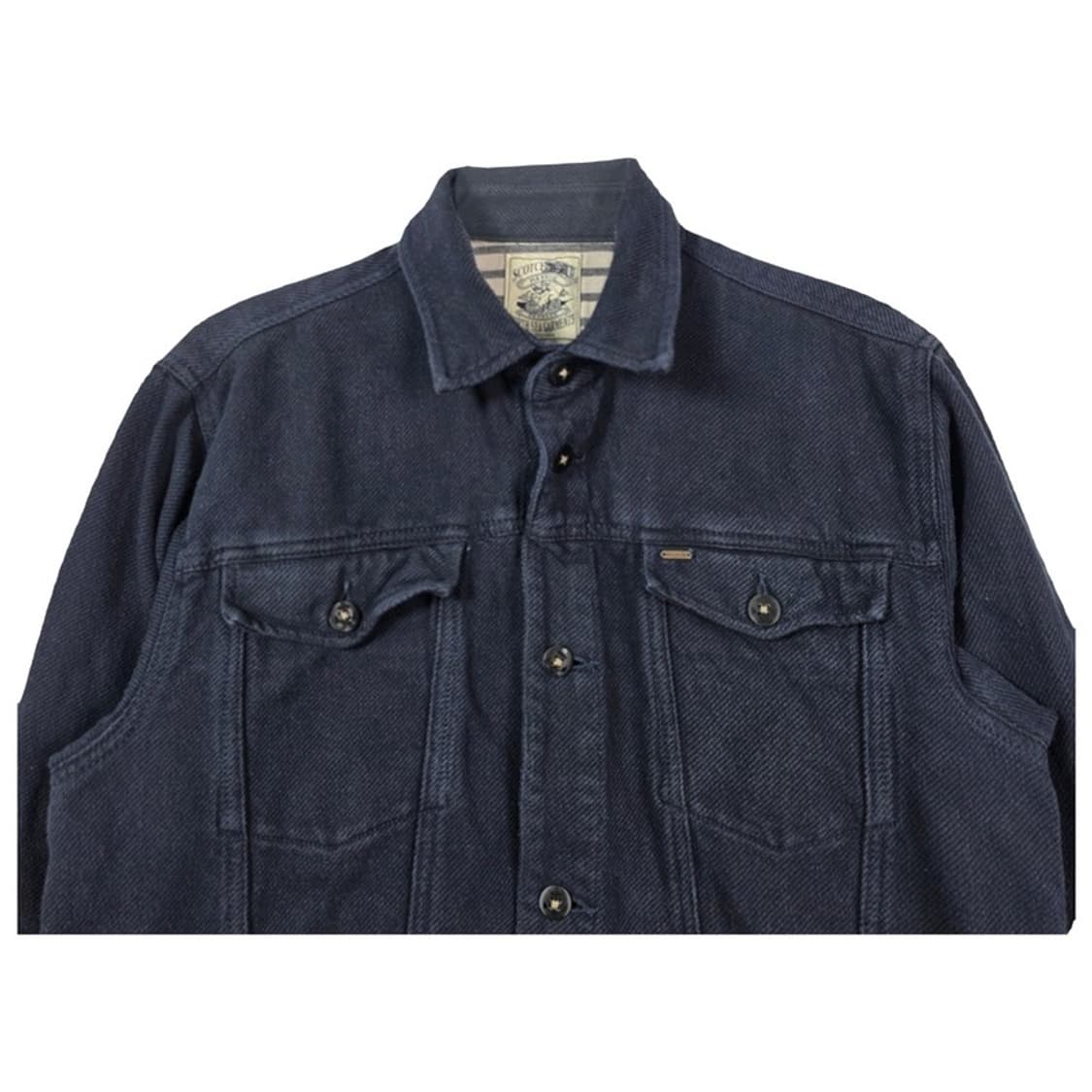 스카치앤소다 North Sea 인디고 울 블렌드 트러커 자켓 M 상품이미지3