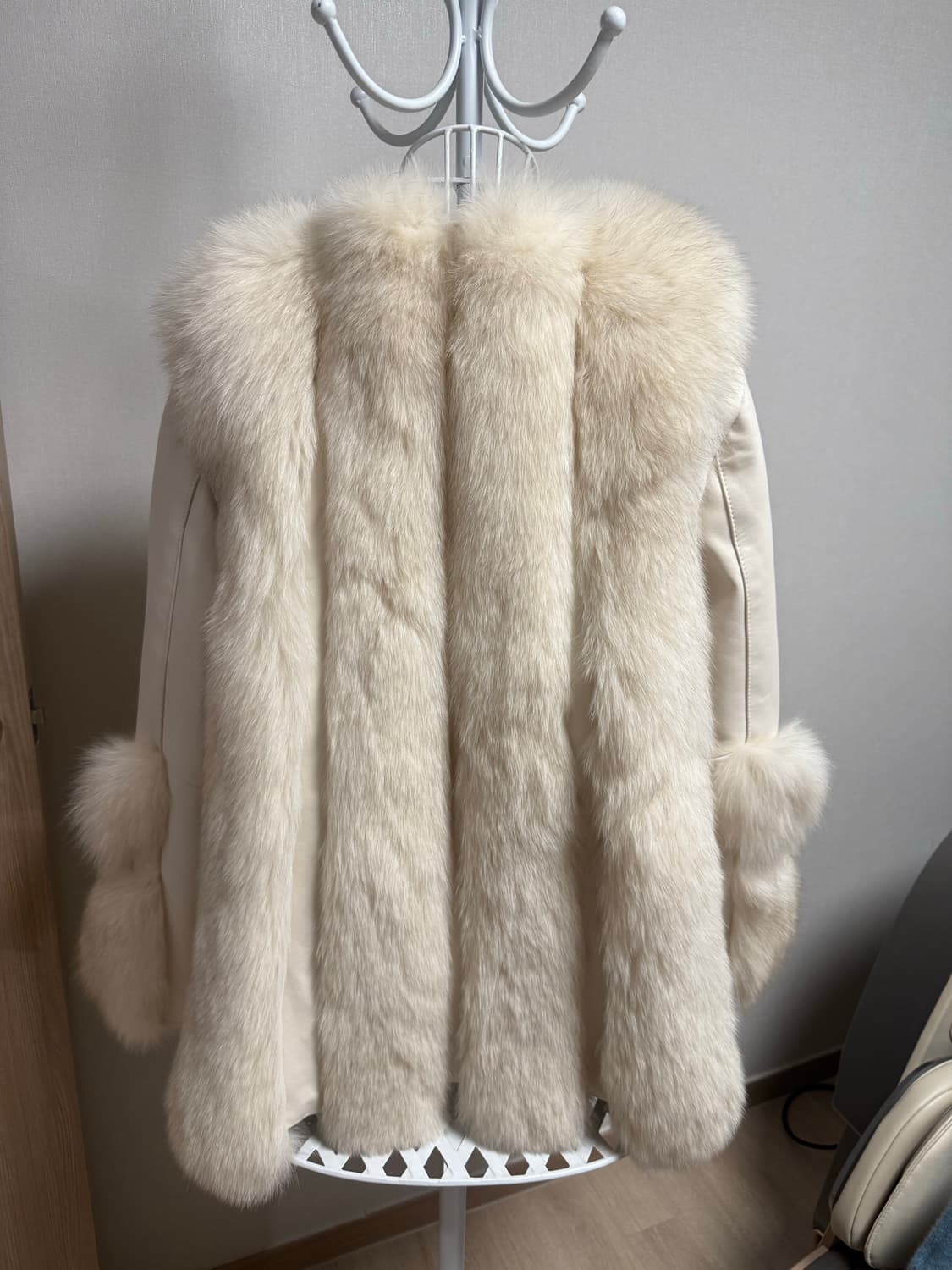아이보리 폭스 퍼 양가죽 자켓   상품이미지5