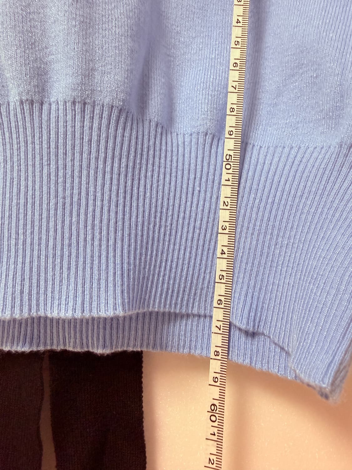 미쏘(MIXXO) 배색 카라 니트 라이트블루 데일리  상품이미지9