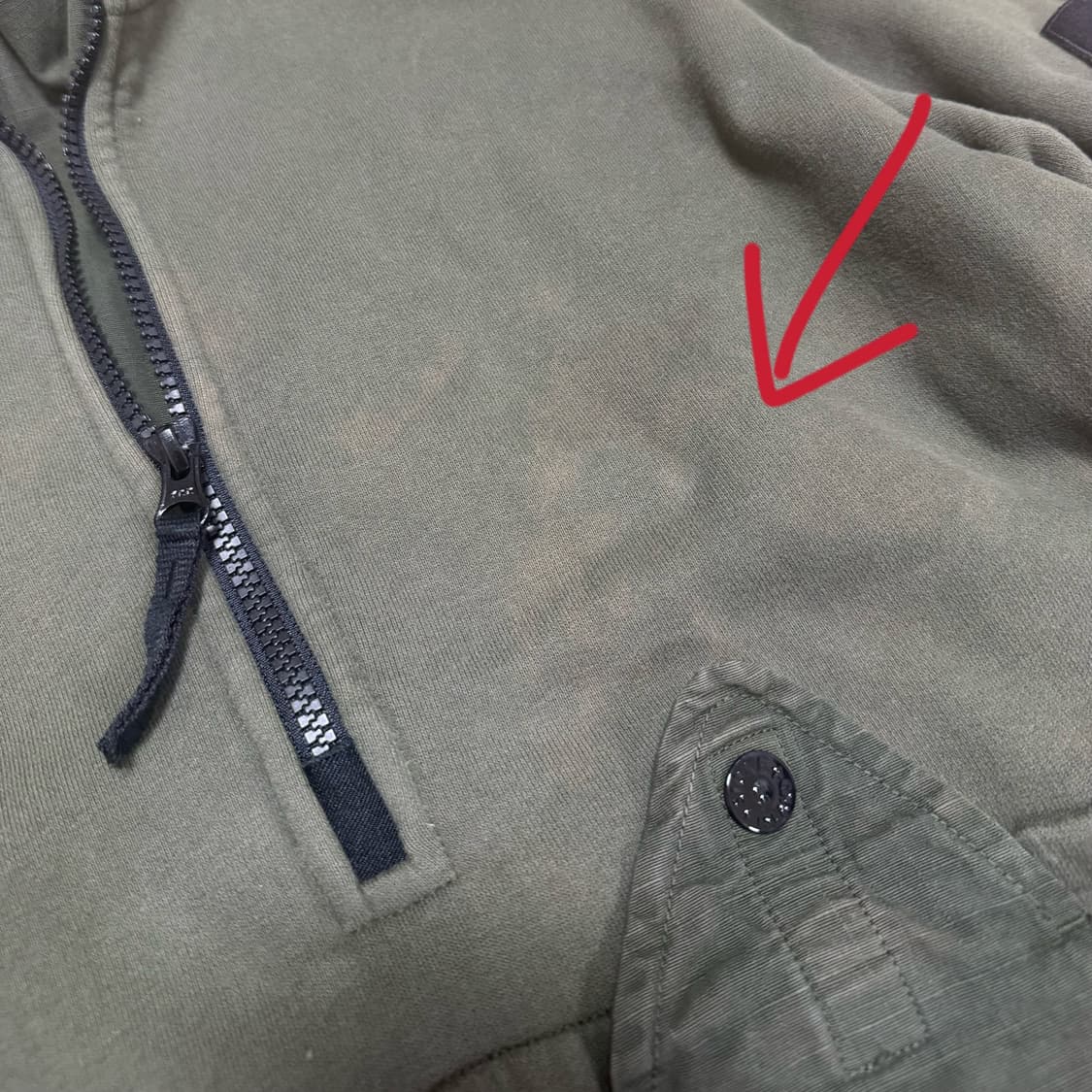 스톤 아일랜드 반집업 아노락 기모 맨투맨 M 상품이미지10