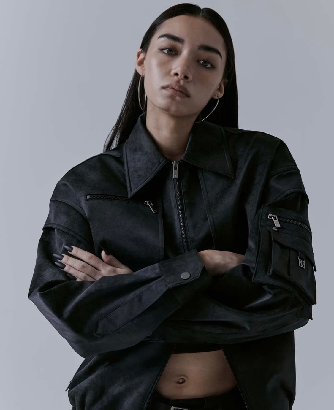 트리밍버드 스웨이드 매트 레더 자켓 상품이미지1