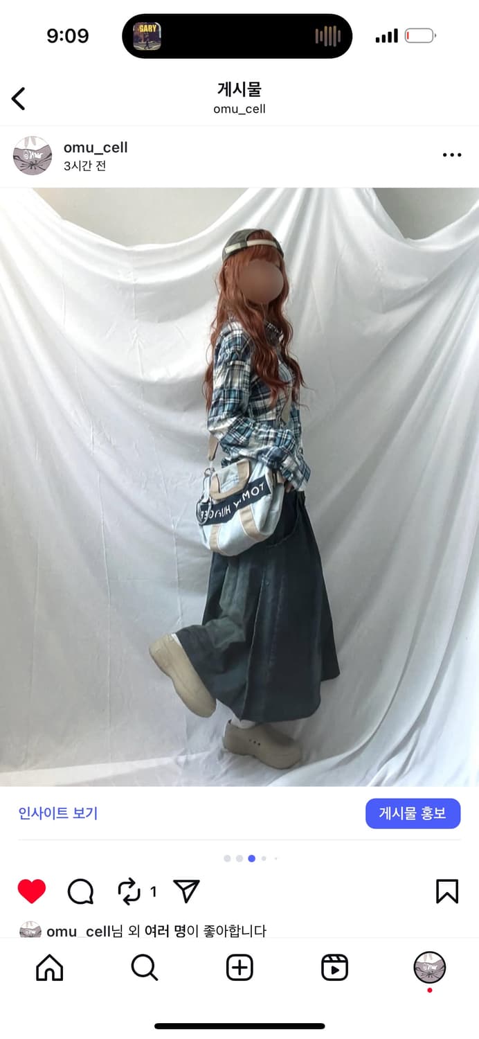 체크 셔츠, 데님 스커트 상품이미지3