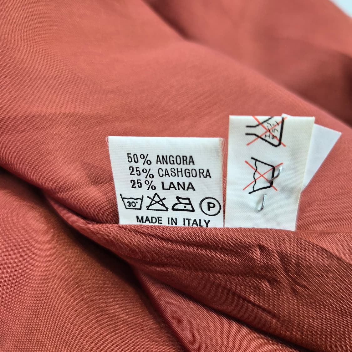 이태리산 앙고라 캐시고라 오렌지 하이넥 롱코트 상품이미지10