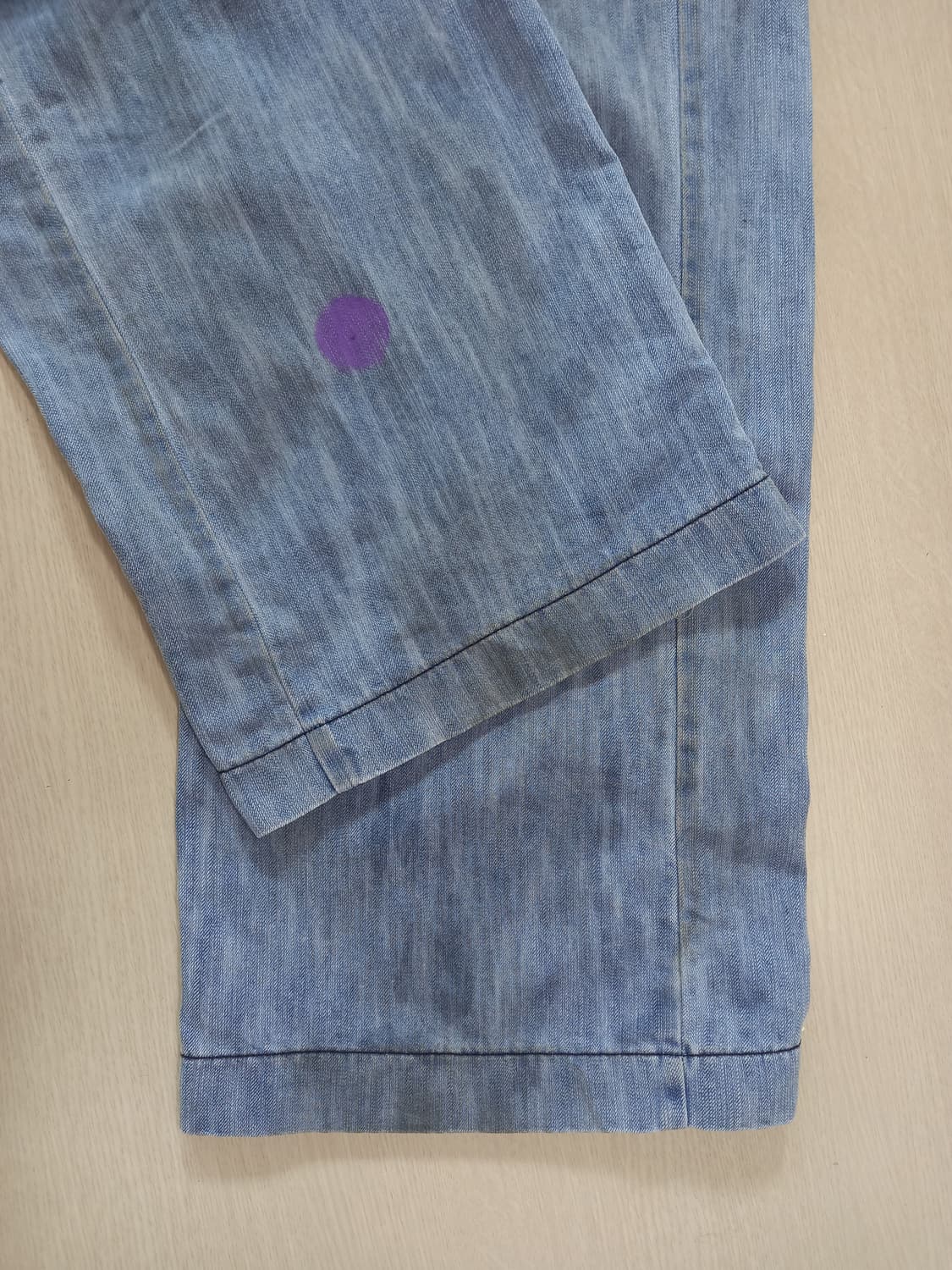 28 새상품 THEILMA  하이웨이스트 더티워싱 플레어데님 28-917 상품이미지5